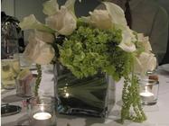 Modern cube centerpieces, trade show decor, exhibit displays, 