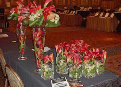 Elevated centerpieces in Las Vegas for Reception Event